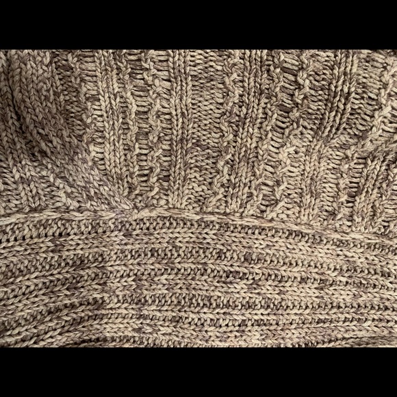 Free People Cable Knit Open Front Brown Cardigan M - Picture 4 of 10